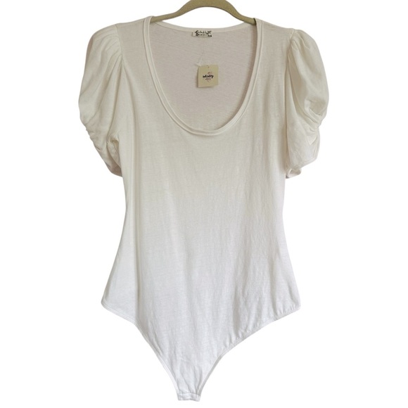 NWT FREE PEOPLE INTIMATELY PUFF SLEEVE BODYSUIT SIZE LARGE - Picture 6 of 16